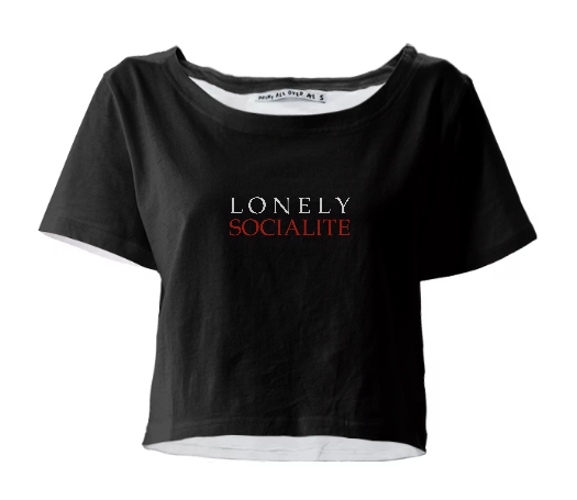 LONELY SOCIALITE CROP TEE